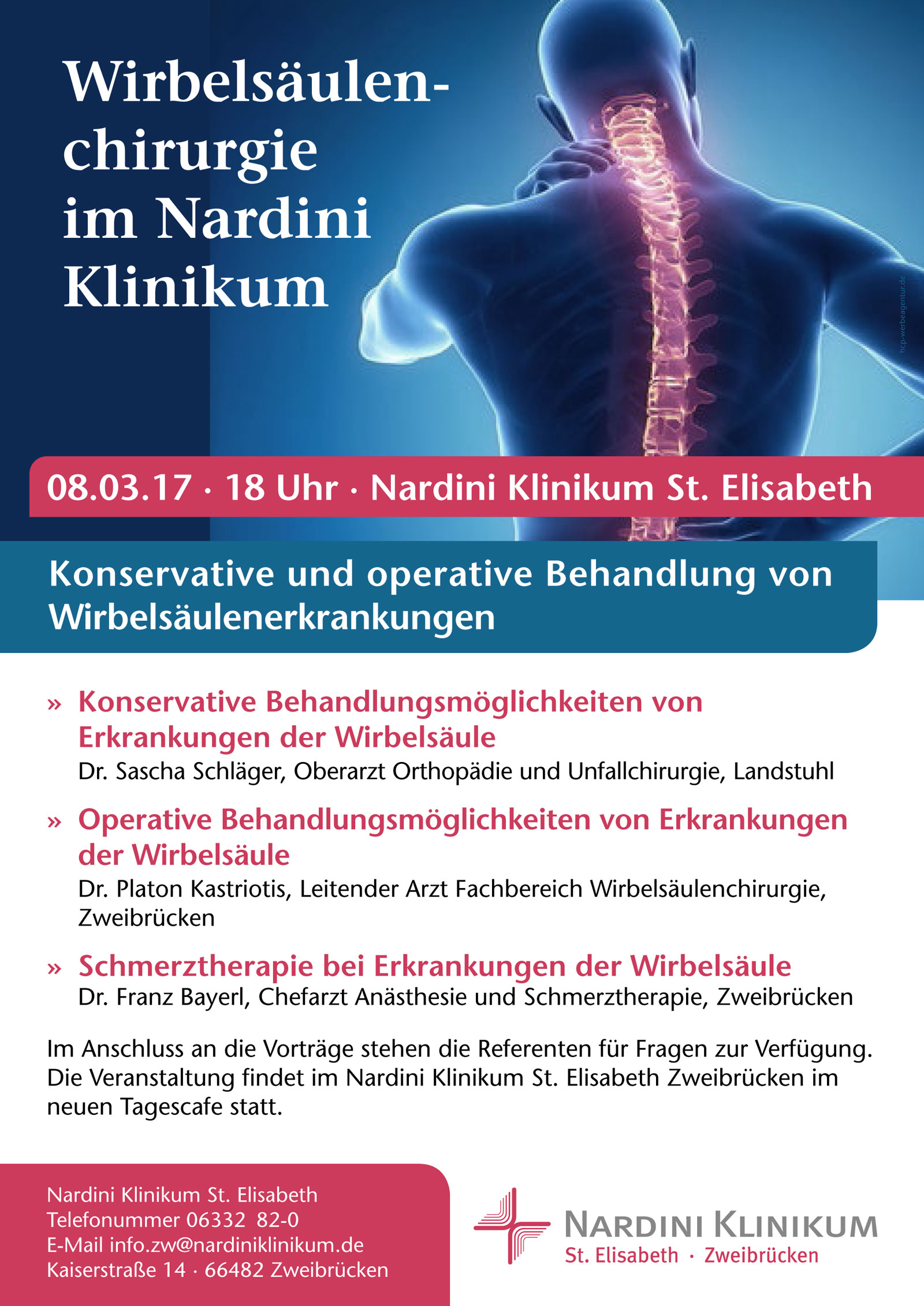 Vortrag Wirbelsäulenchirurgie im Nardini-Klinikum