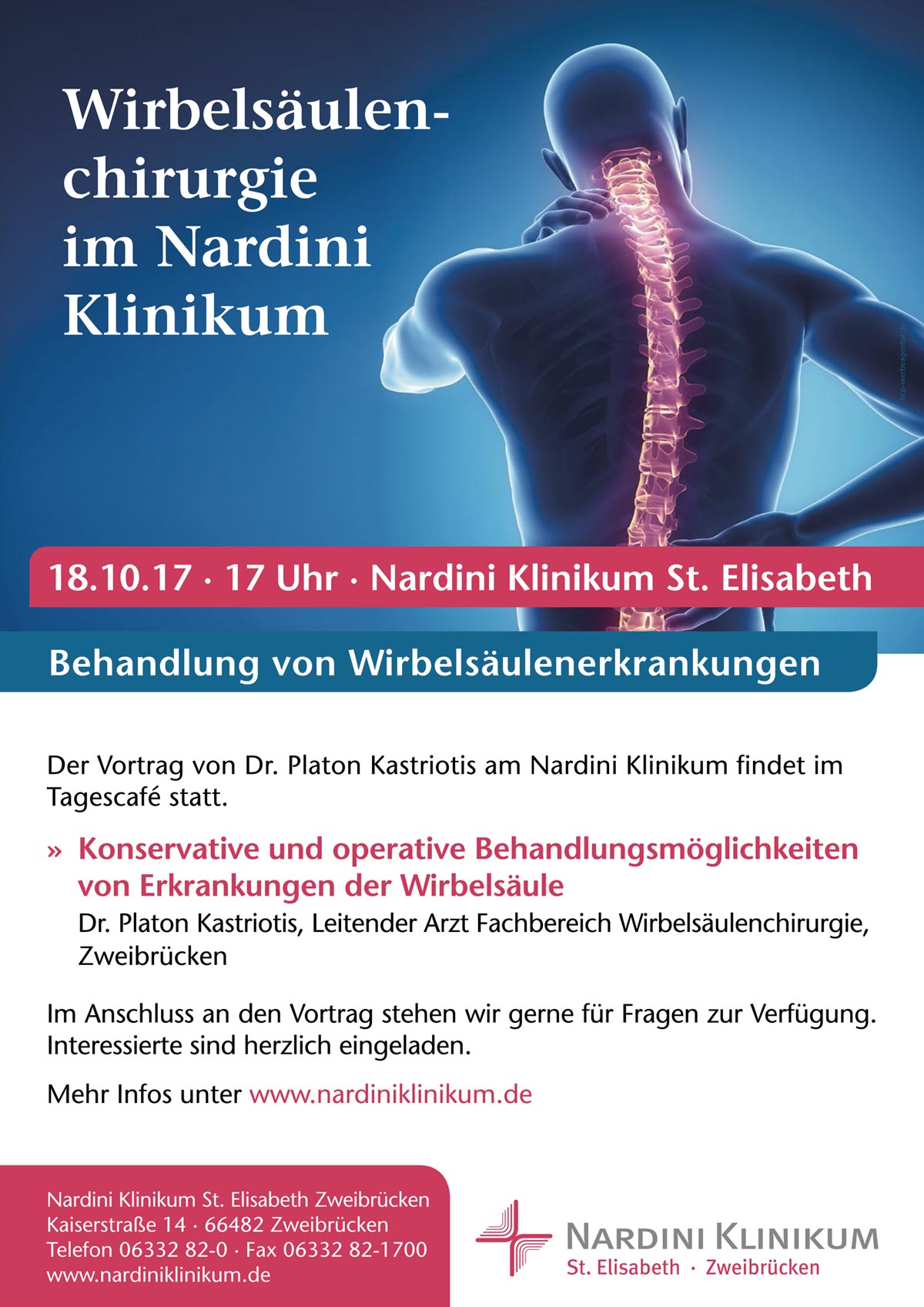 Behandlung von Wirbelsäulenerkrankungen in Zweibrücken - Dr. Kastriotis